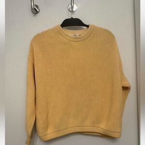 White + Warren  Mustard Crewneck Sweater